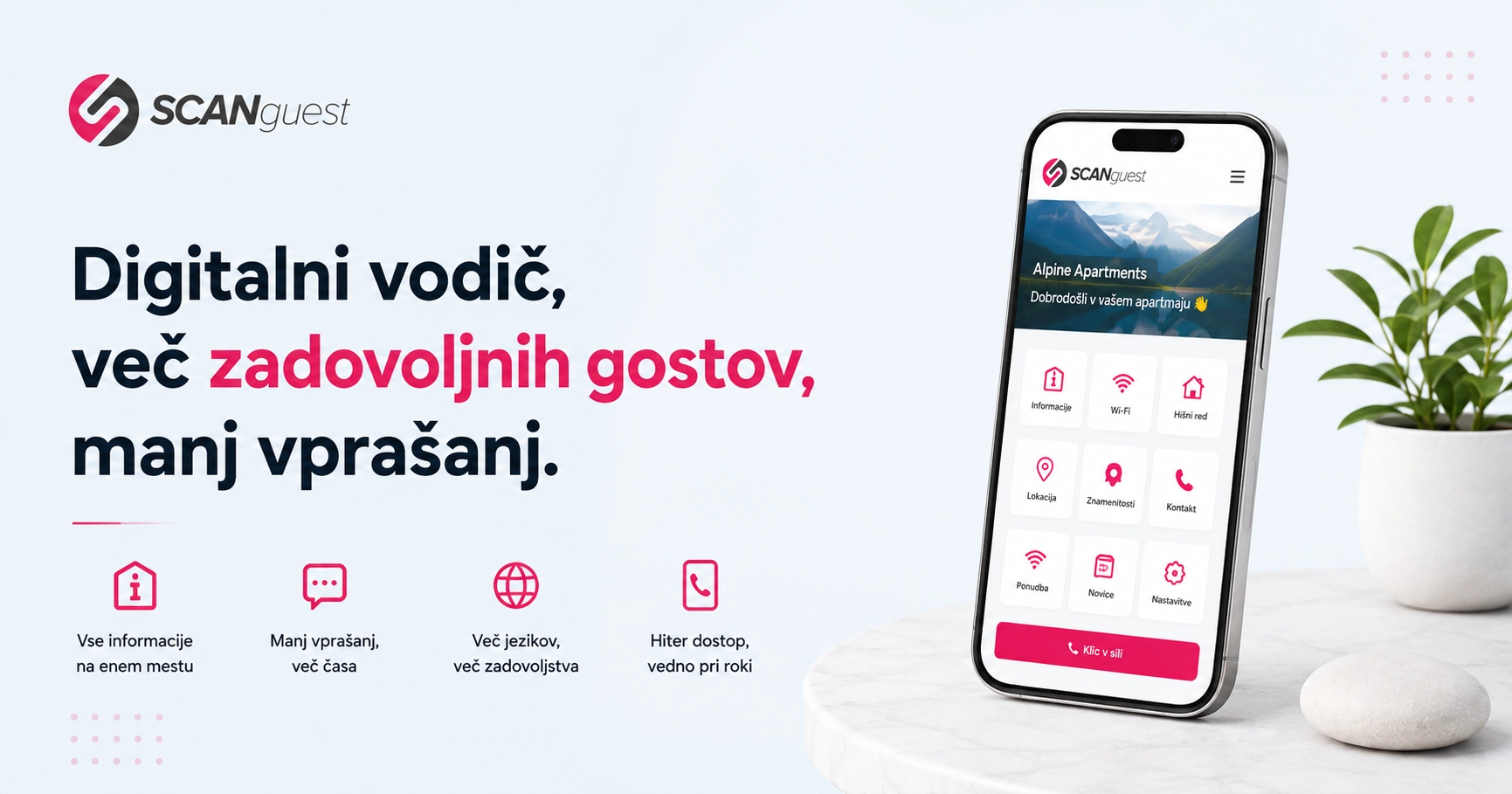 Digitalni vodič SCANguest za več zadovoljnih gostov in manj vprašanj